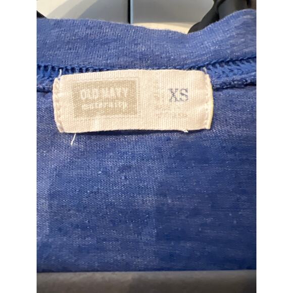 Old Navy Maternity Purple Henley Cotton Top Roll Tab Sleeves Size XS Extra Small - Picture 3 of 7